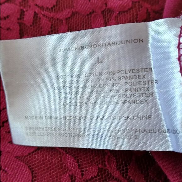 Red Lace Shirt - Picture 4 of 5